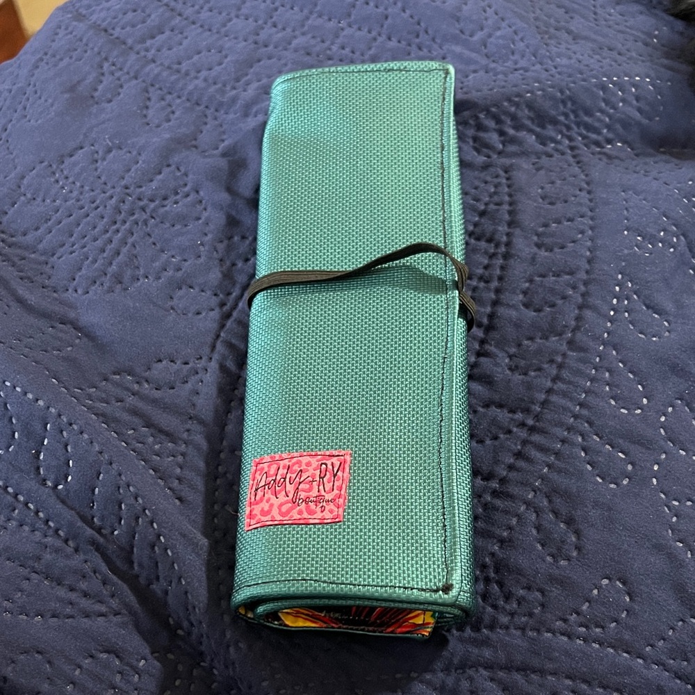 Teal Roll-Up Organizer